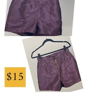 Alexandrino Purple Metallic Dress Shorts